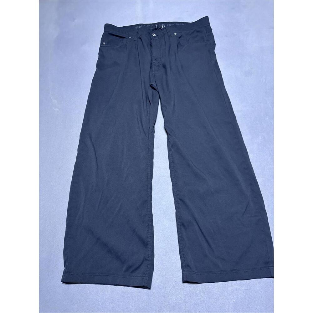 Prana Brion Pant II Stretch Slim Fit Chino Mens 38x32 Black Hiking Casual Pants